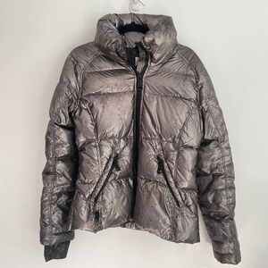 SAM freestyle speckled puffer coat metallic